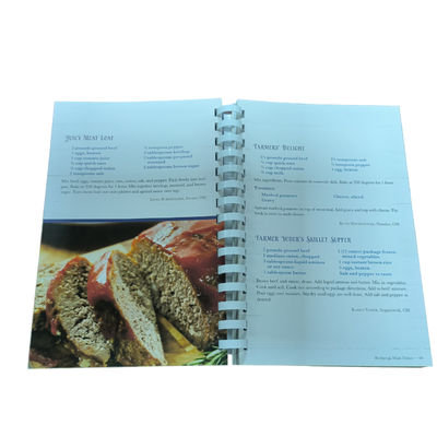Farmhouse Favorites Cookbook|Custom Recipe Catalog Printing With Custom Design Plastic Comb Binding CMYK Printing Color